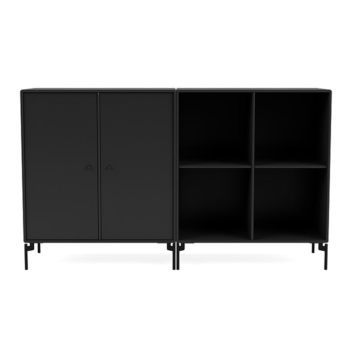 [product_category]-Montana Pair Classic Sideboard With Legs, Black/Black-Montana Furniture-5714322264778-0000PAIR-05-03-MON-2