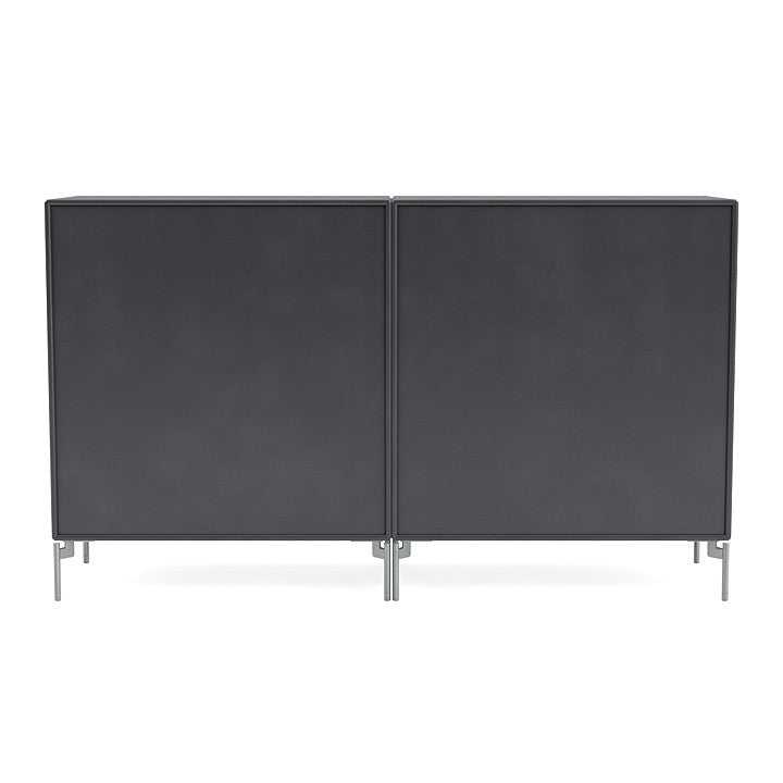 [product_category]-Montana Pair Classic Sideboard With Legs, Carbon Black/Matt Chrome-Montana Furniture-5714322267557-0000PAIR-36-01-MON-4