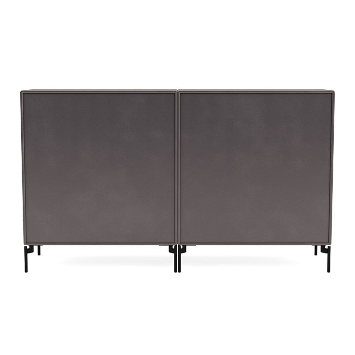 [product_category]-Montana Pair Classic Sideboard With Legs, Coffee/Black-Montana Furniture-5714322267496-0000PAIR-35-03-MON-4