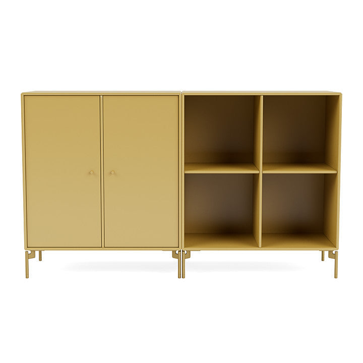 [product_category]-Montana Pair Classic Sideboard With Legs, Cumin/Brass-Montana Furniture-5714322266826-0000PAIR-157-09-MON-2