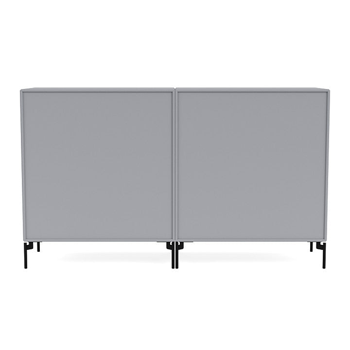 Montana Par Sideboard clásico con piernas, gráfico/negro