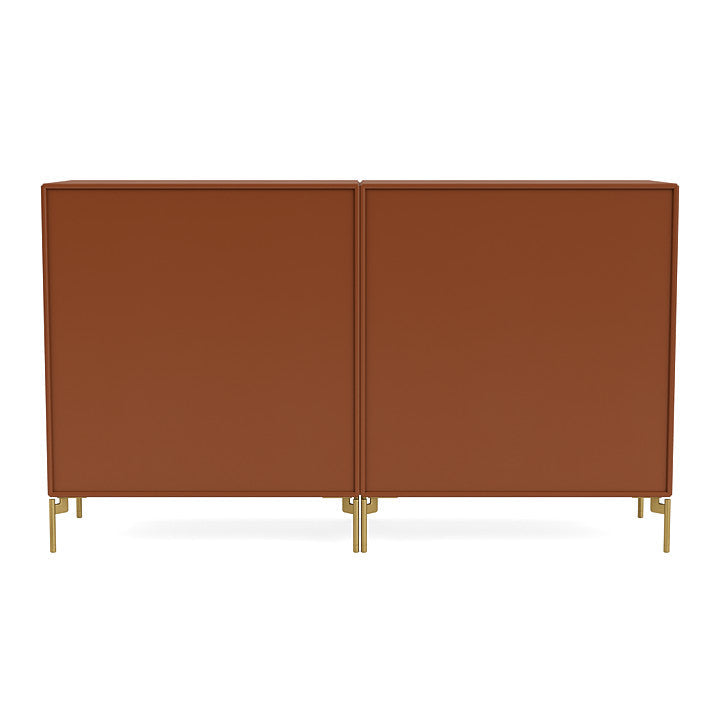 [product_category]-Montana Pair Classic Sideboard With Legs, Hazelnut/Brass-Montana Furniture-5714322266024-0000PAIR-146-09-MON-4