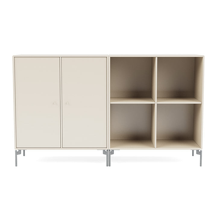 [product_category]-Montana Pair Classic Sideboard With Legs, Oat/Matt Chrome-Montana Furniture-5714322266833-0000PAIR-158-01-MON-2