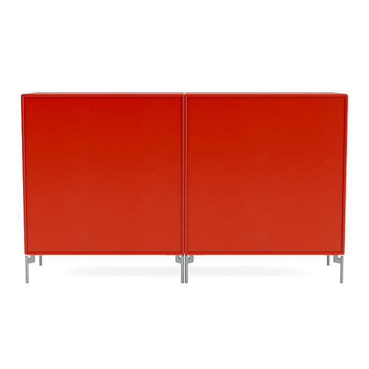 [product_category]-Montana Pair Classic Sideboard With Legs, Rosehip/Matt Chrome-Montana Furniture-5714322265874-0000PAIR-145-01-MON-4