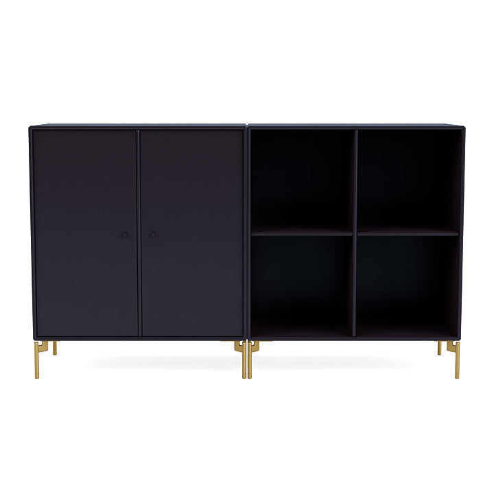 [product_category]-Montana Pair Classic Sideboard With Legs, Shadow/Brass-Montana Furniture-5714322266109-0000PAIR-147-09-MON-2