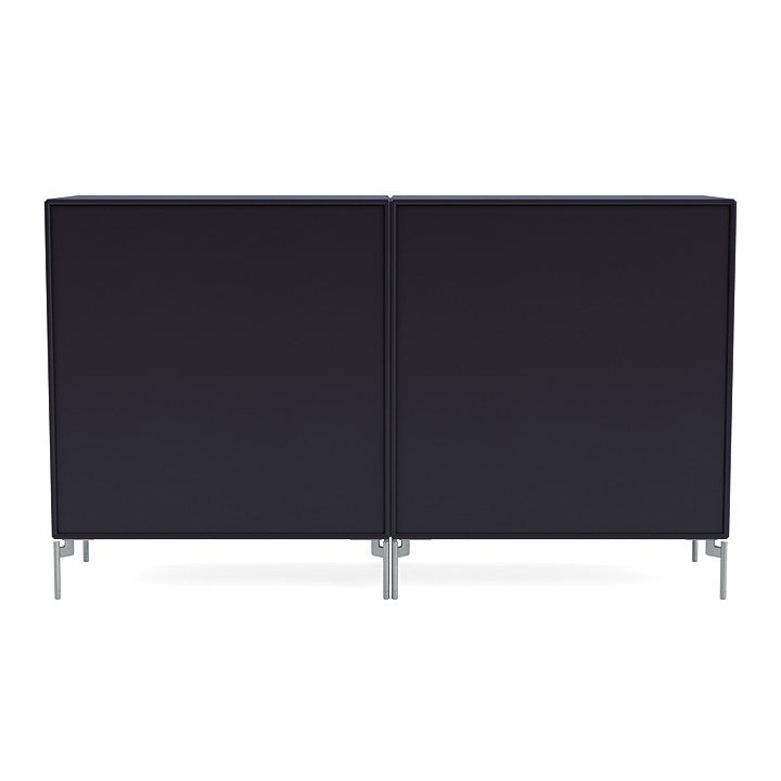 [product_category]-Montana Pair Classic Sideboard With Legs, Shadow/Matt Chrome-Montana Furniture-5714322266031-0000PAIR-147-01-MON-4