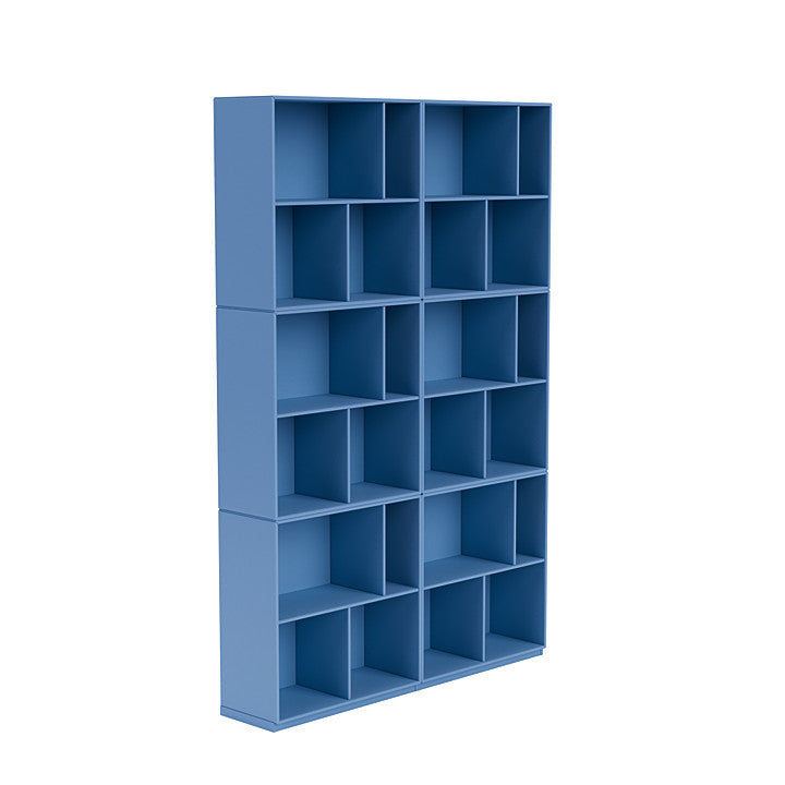 [product_category]-Montana Read Spacious Bookshelf With 3 Cm Plinth, Azure Blue-Montana Furniture-5714322268530-0000READ-154-06-MON-3