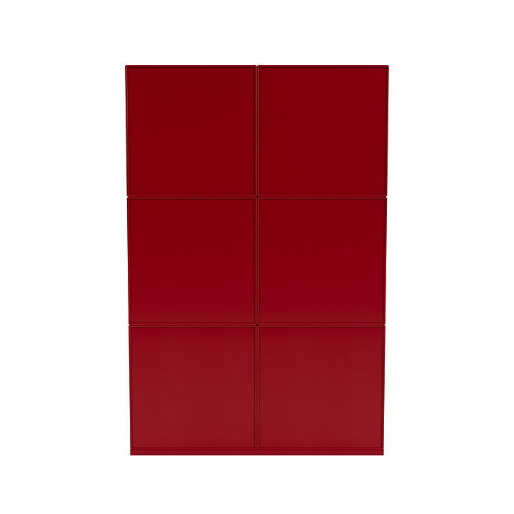 [product_category]-Montana Read Spacious Bookshelf With 3 Cm Plinth, Beetroot Red-Montana Furniture-5714322268868-0000READ-165-06-MON-4