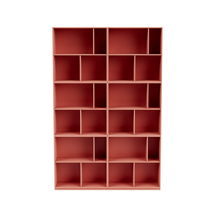 [product_category]-Montana Read Spacious Bookshelf With 3 Cm Plinth, Rhubarb Red-Montana Furniture-5714322268479-0000READ-151-06-MON-2