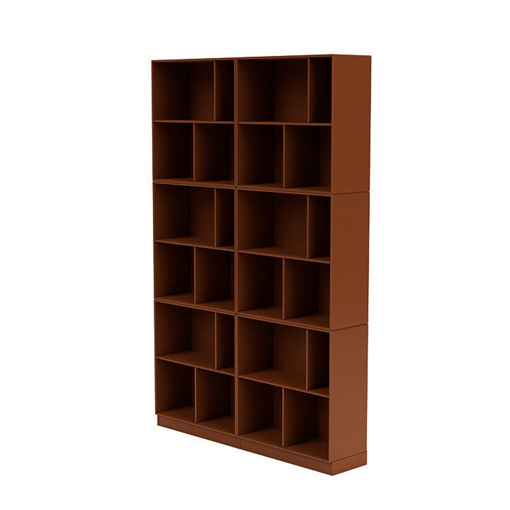 [product_category]-Montana Read Spacious Bookshelf With 7 Cm Plinth, Hazelnut Brown-Montana Furniture-5714322268332-0000READ-146-07-MON-1