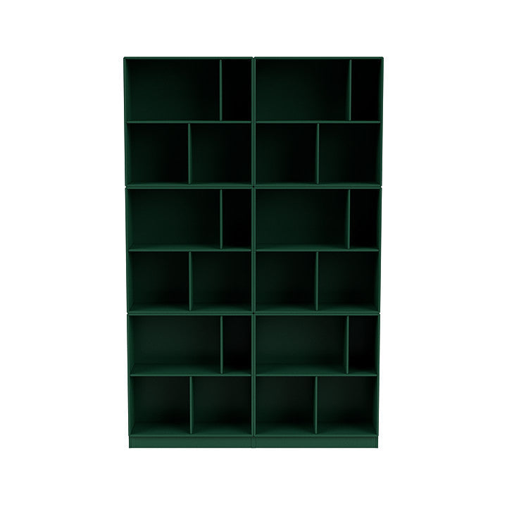 [product_category]-Montana Read Spacious Bookshelf With 7 Cm Plinth, Pine Green-Montana Furniture-5714322268035-0000READ-136-07-MON-2