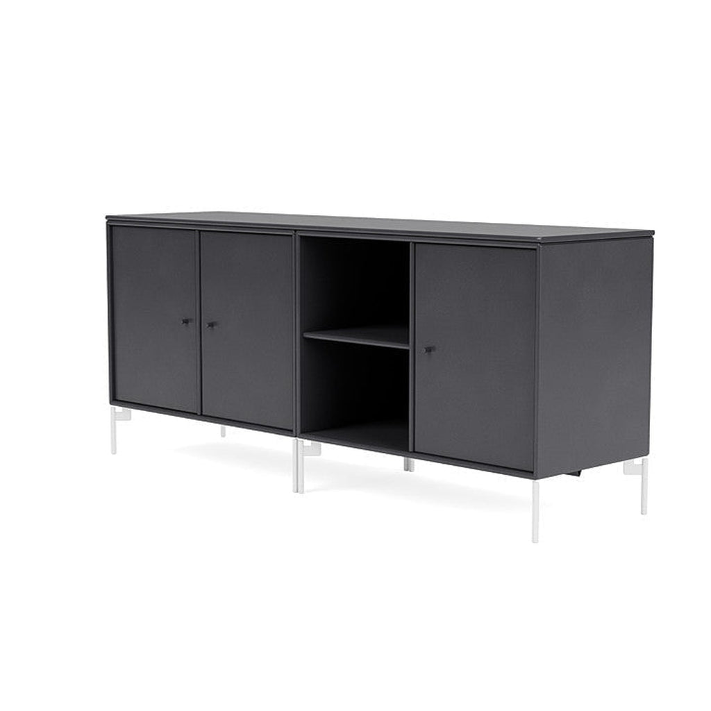 [product_category]-Montana Save Lowboard With Legs, Carbon Black/Snow White-Montana Furniture-5714322259989-0000SAVE-36-02-MON-1