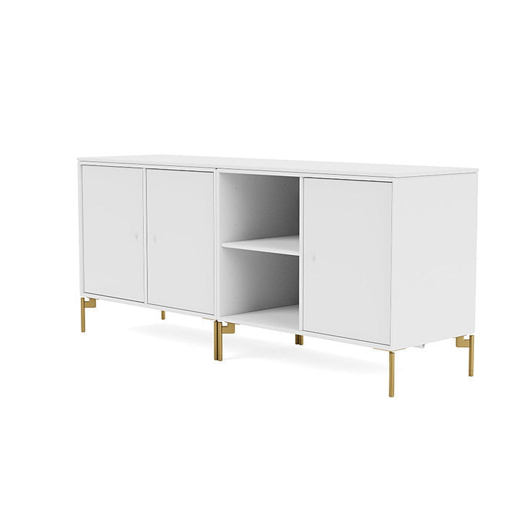 [product_category]-Montana Save Lowboard With Legs, Snow White/Brass-Montana Furniture-5714322260107-0000SAVE-38-09-MON-1