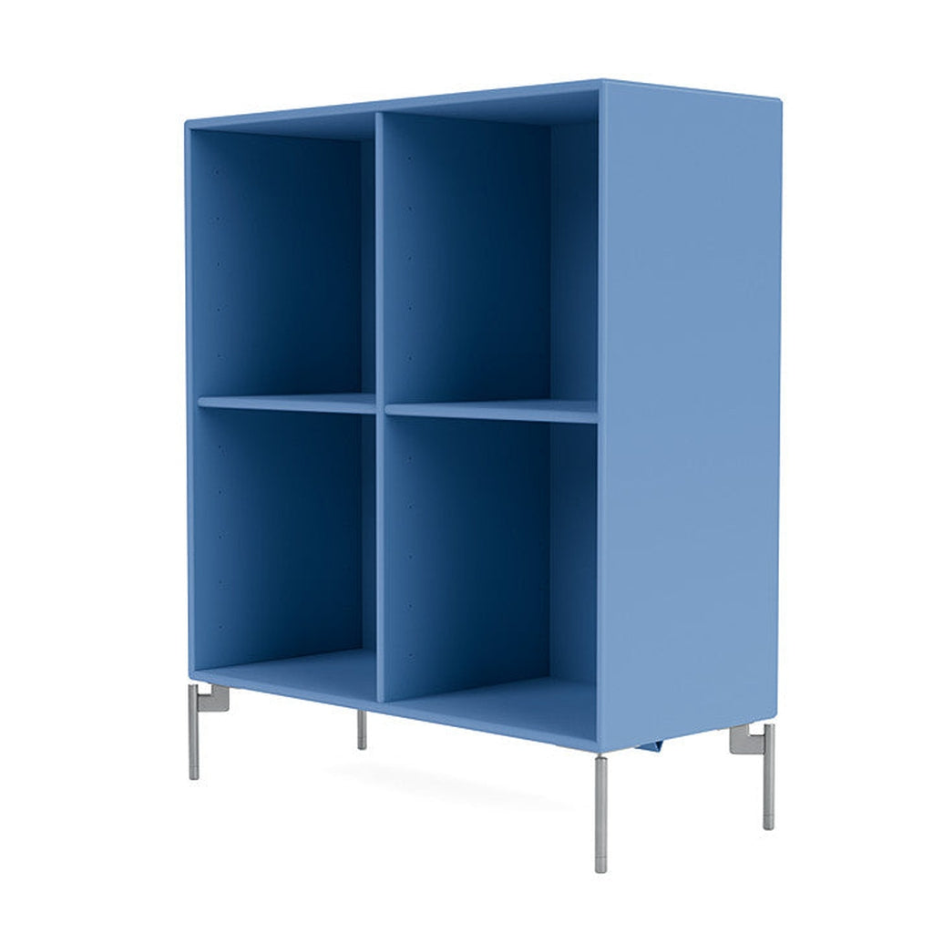 [product_category]-Montana Show Bookcase With Legs, Azure Blue/Matt Chrome-Montana Furniture-5715288031022-0000SHOW-154-01-MON-1