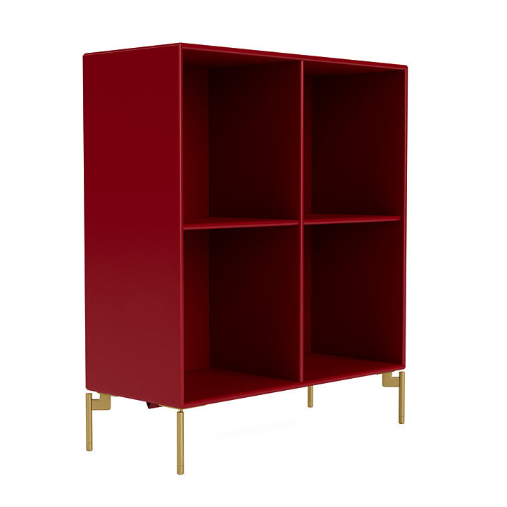 [product_category]-Montana Show Bookcase With Legs, Beetroot/Brass-Montana Furniture-5715288031794-0000SHOW-165-09-MON-3