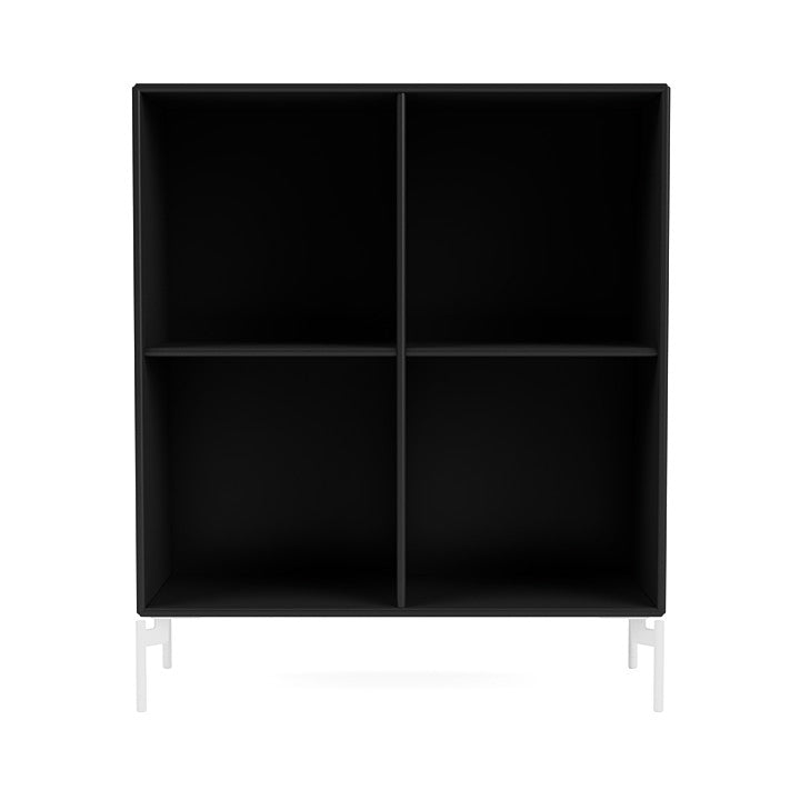 [product_category]-Montana Show Bookcase With Legs, Black/Snow White-Montana Furniture-5715288029814-0000SHOW-05-02-MON-2