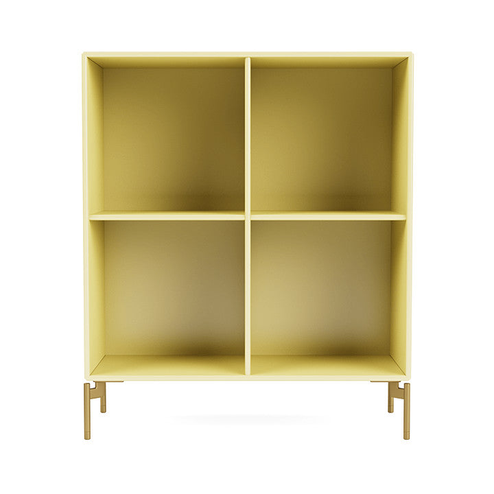 [product_category]-Montana Show Bookcase With Legs, Camomile/Brass-Montana Furniture-5715288031381-0000SHOW-159-09-MON-2