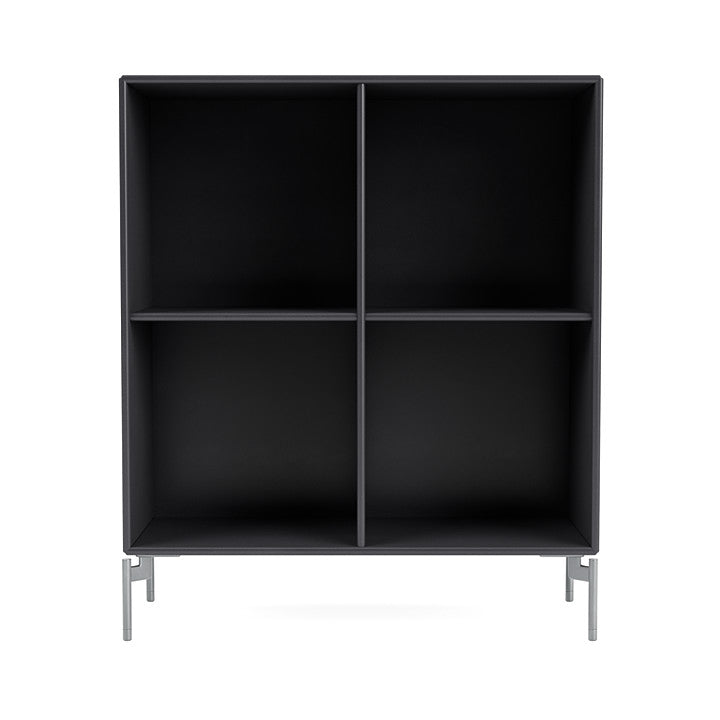 [product_category]-Montana Show Bookcase With Legs, Carbon Black/Matt Chrome-Montana Furniture-5715288031879-0000SHOW-36-01-MON-2