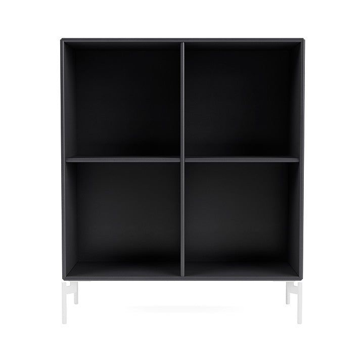 [product_category]-Montana Show Bookcase With Legs, Carbon Black/Snow White-Montana Furniture-5715288031886-0000SHOW-36-02-MON-2