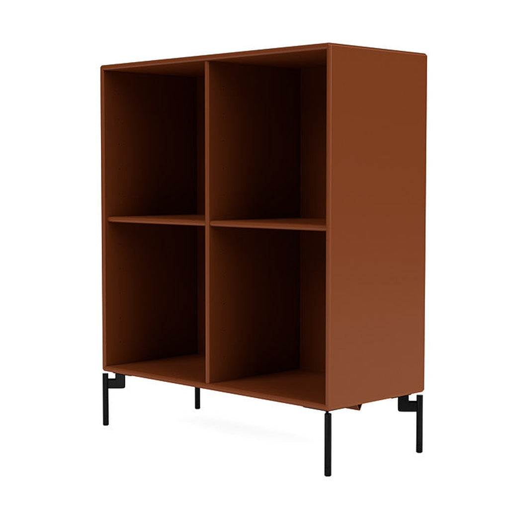 [product_category]-Montana Show Bookcase With Legs, Hazelnut/Black-Montana Furniture-5715288030629-0000SHOW-146-03-MON-1