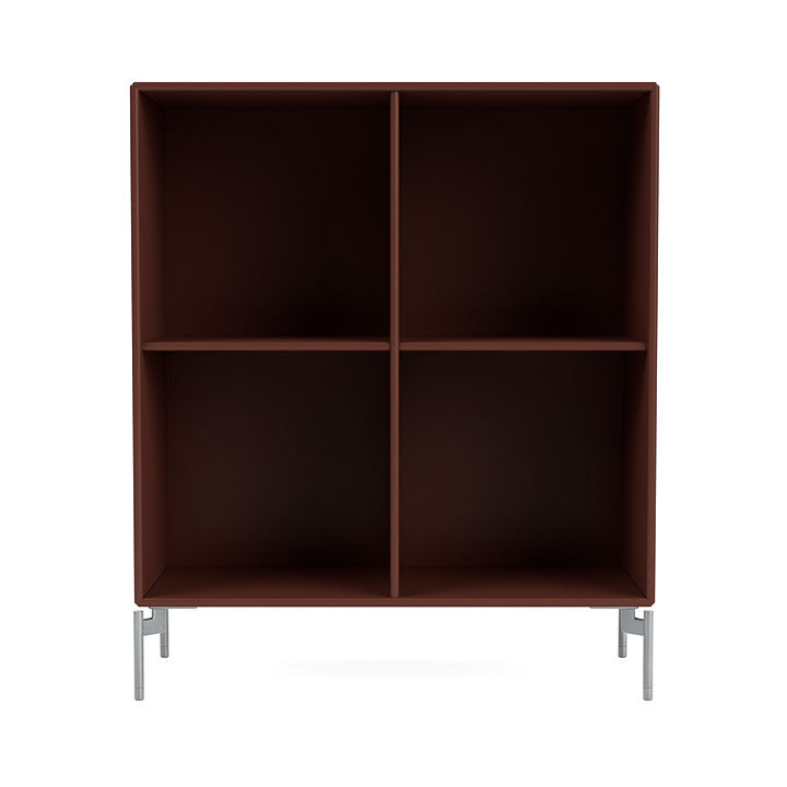 Montana Show Bookcase With Legs, Masala/Matt Chrome