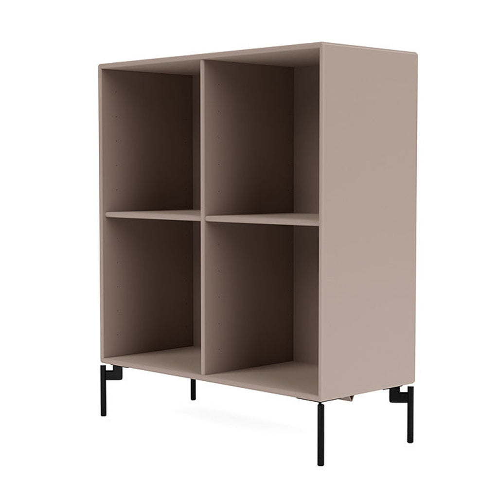 [product_category]-Montana Show Bookcase With Legs, Mushroom Brown/Black-Montana Furniture-5715288030087-0000SHOW-137-03-MON-1