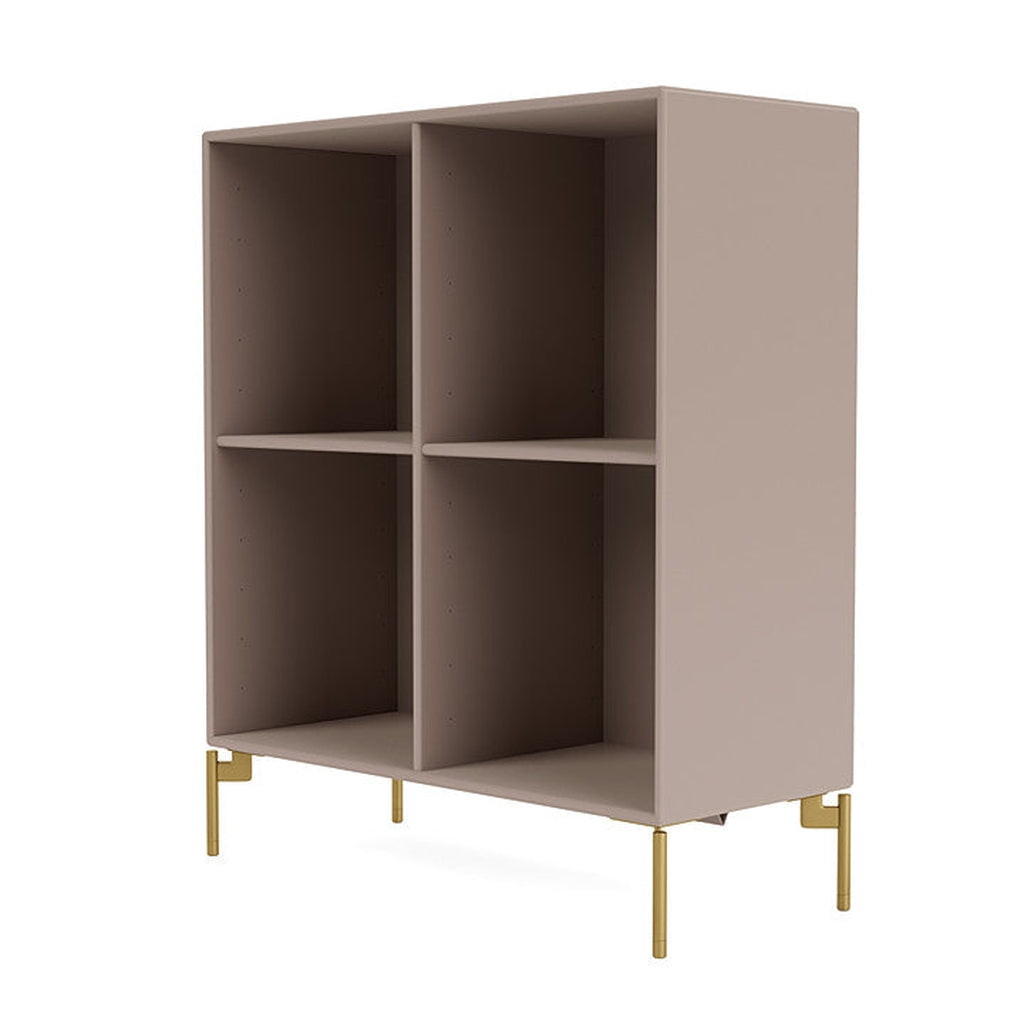 [product_category]-Montana Show Bookcase With Legs, Mushroom Brown/Brass-Montana Furniture-5714322336192-0000SHOW-137-09-MON-1