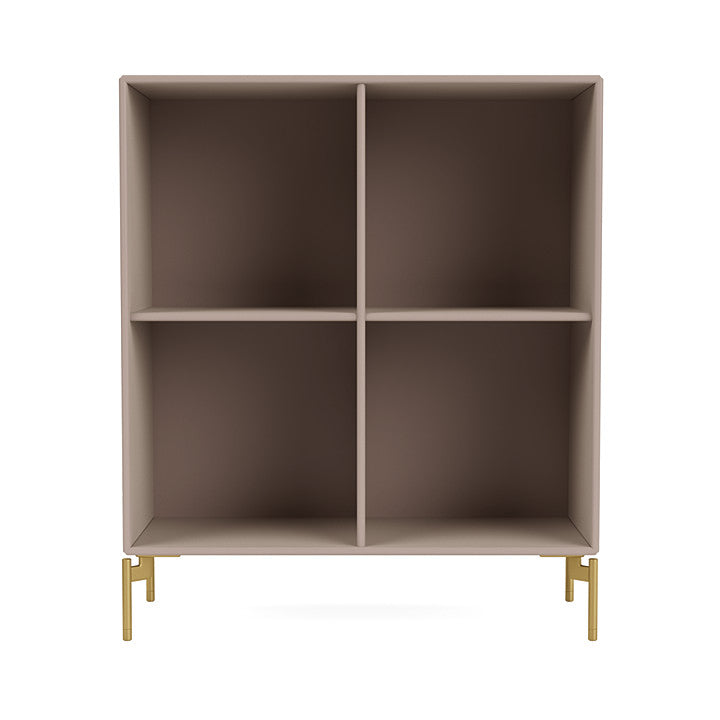 [product_category]-Montana Show Bookcase With Legs, Mushroom Brown/Brass-Montana Furniture-5714322336192-0000SHOW-137-09-MON-2