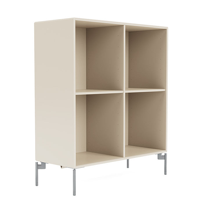 [product_category]-Montana Show Bookcase With Legs, Oat/Matt Chrome-Montana Furniture-5714322943925-0000SHOW-158-01-MON-3