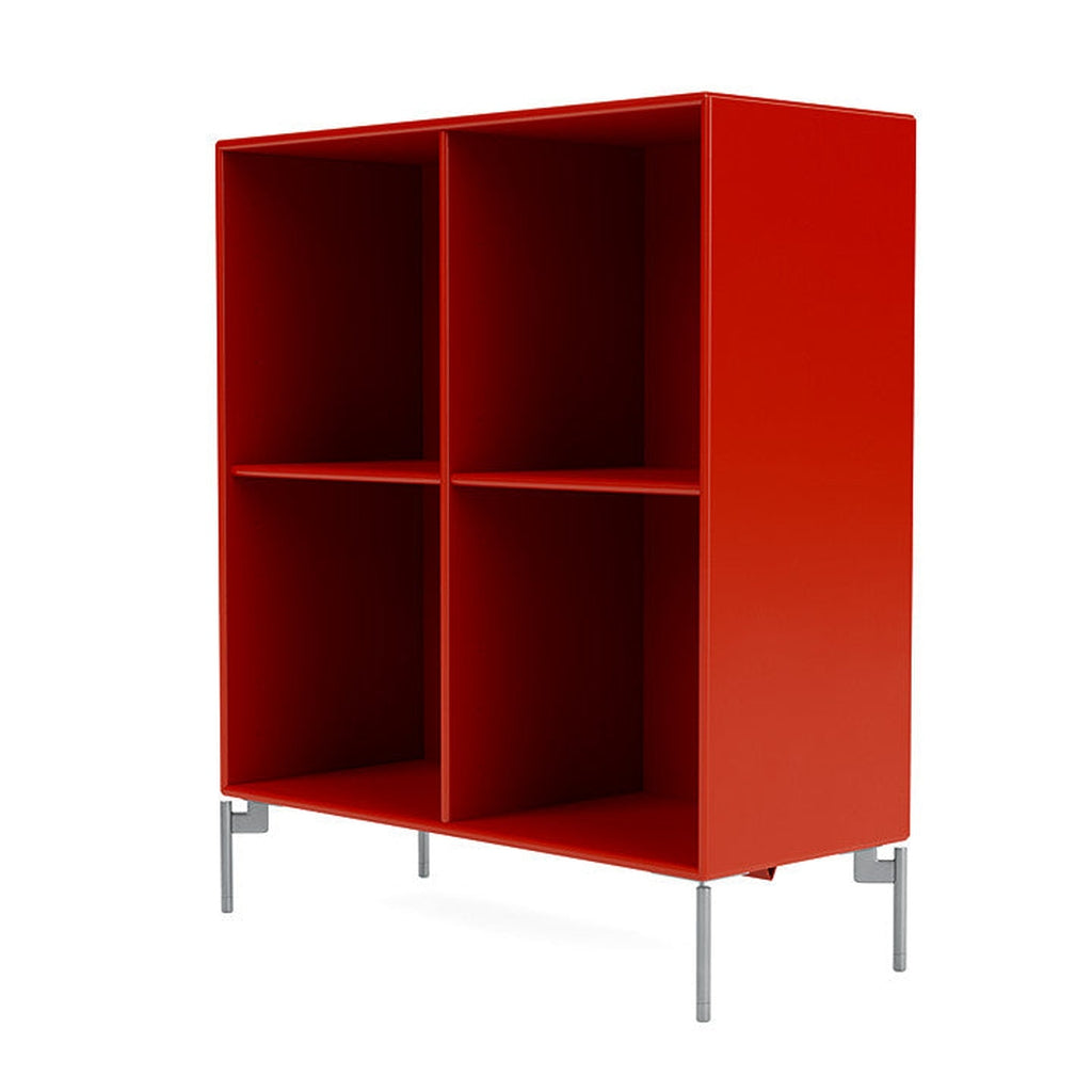 [product_category]-Montana Show Bookcase With Legs, Rosehip/Matt Chrome-Montana Furniture-5715288030551-0000SHOW-145-01-MON-1