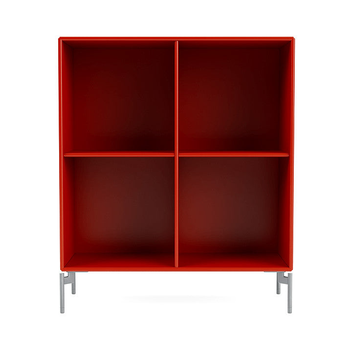 [product_category]-Montana Show Bookcase With Legs, Rosehip/Matt Chrome-Montana Furniture-5715288030551-0000SHOW-145-01-MON-2