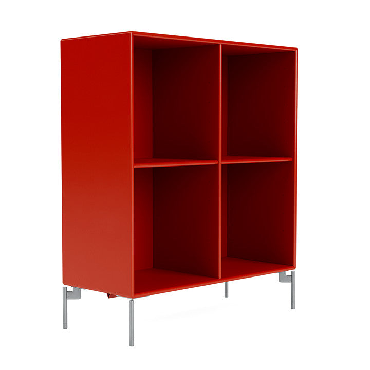 [product_category]-Montana Show Bookcase With Legs, Rosehip/Matt Chrome-Montana Furniture-5715288030551-0000SHOW-145-01-MON-3