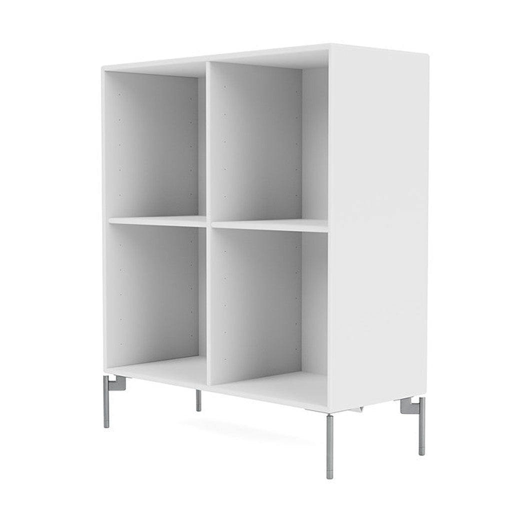 [product_category]-Montana Show Bookcase With Legs, Snow White/Matt Chrome-Montana Furniture-5714322945097-0000SHOW-38-01-MON-1