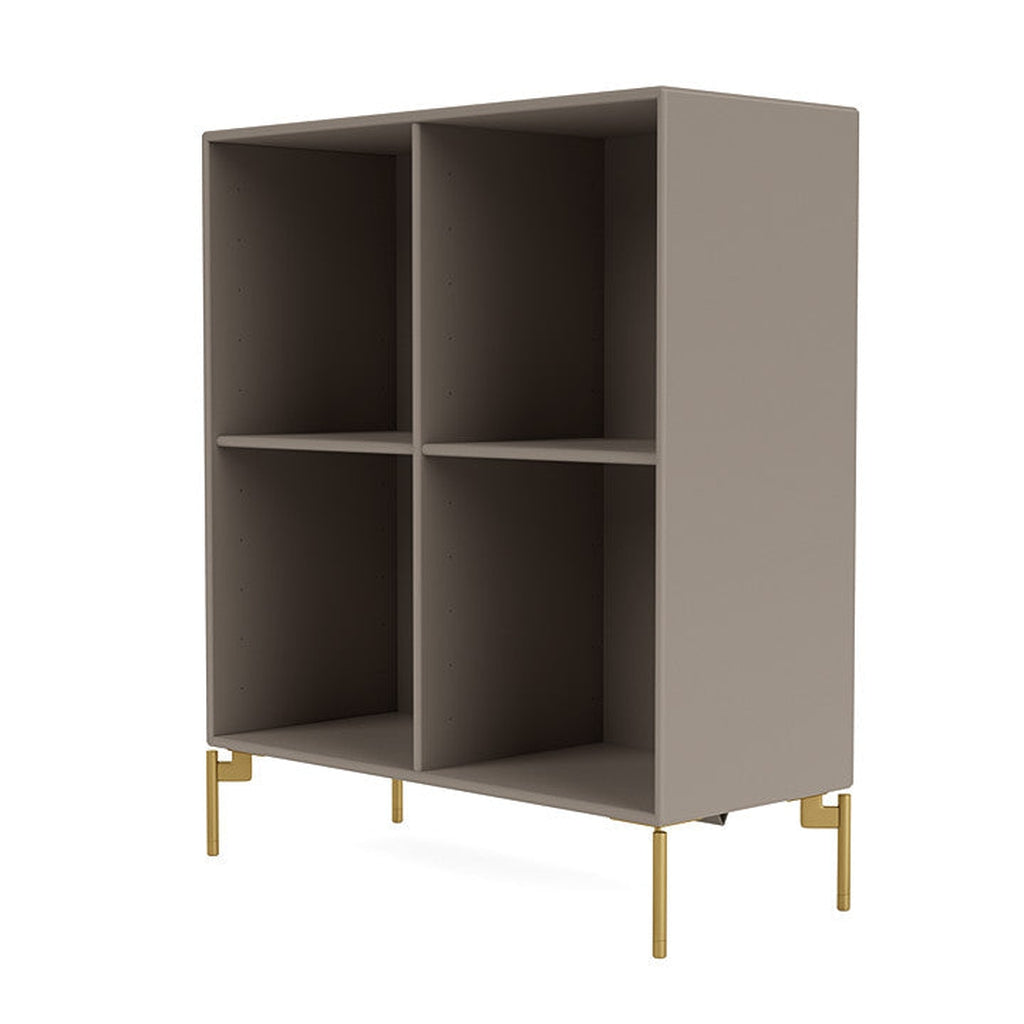 [product_category]-Montana Show Bookcase With Legs, Truffle/Brass-Montana Furniture-5715288030360-0000SHOW-141-09-MON-1