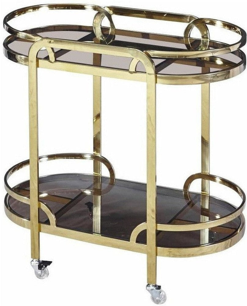 [product_category]-Multi-purpose Cart DKD Home Decor Crystal Golden Steel (85 x 46.5 x-Bigbuy-S3023045-1