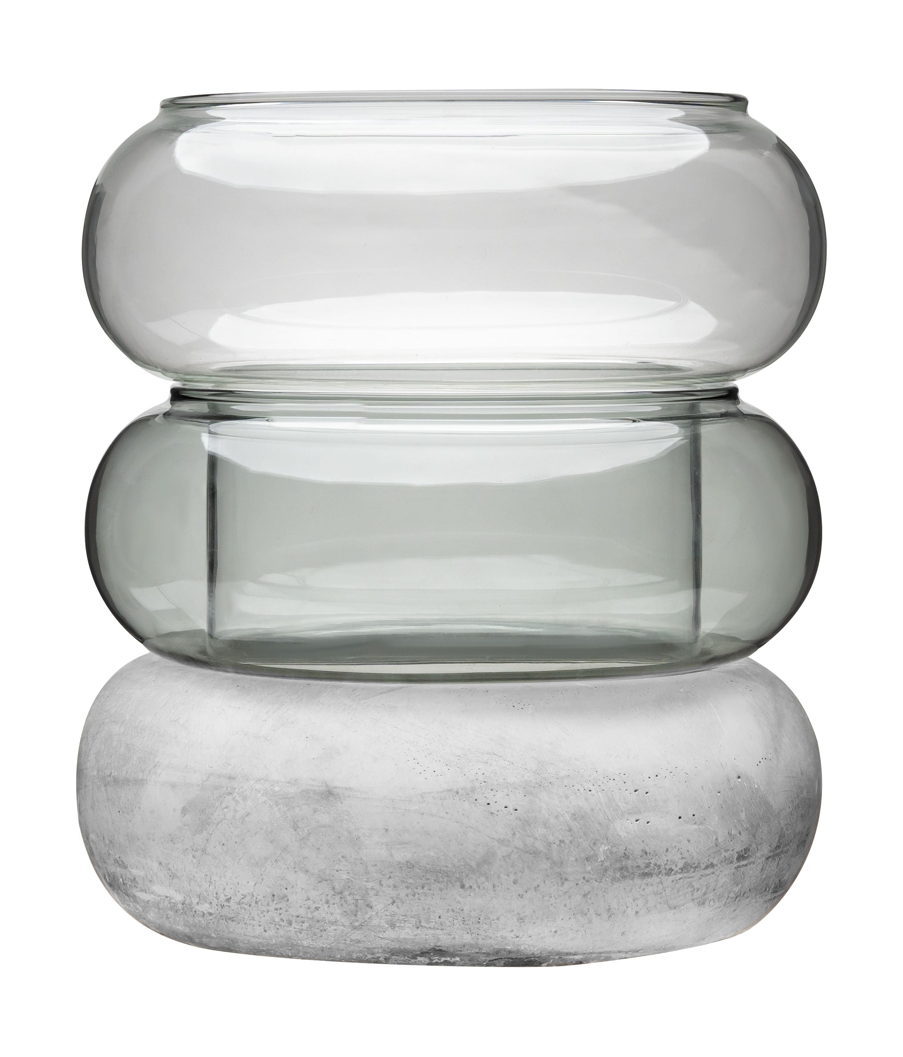 Muurla Bagel Vase, grau