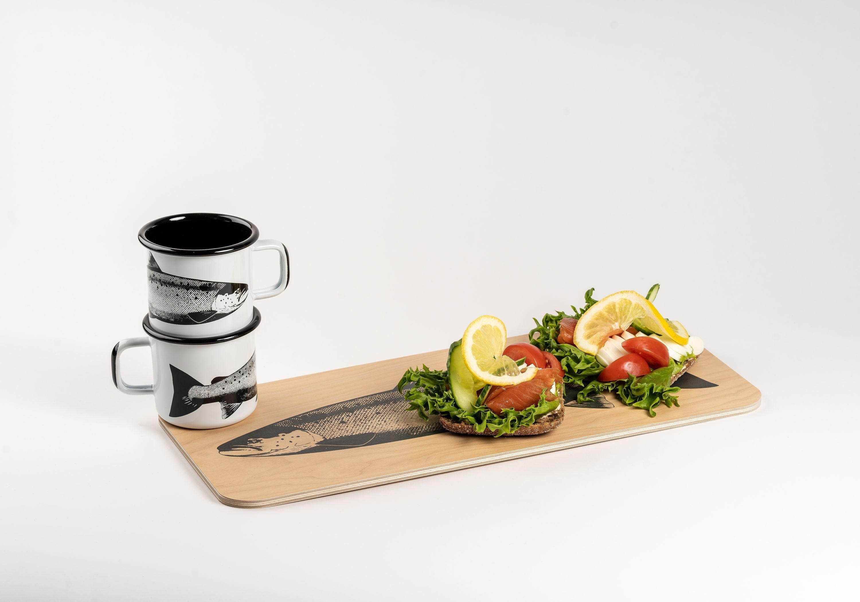 Muurla Chop & Serv Board, Lachs/Hecht