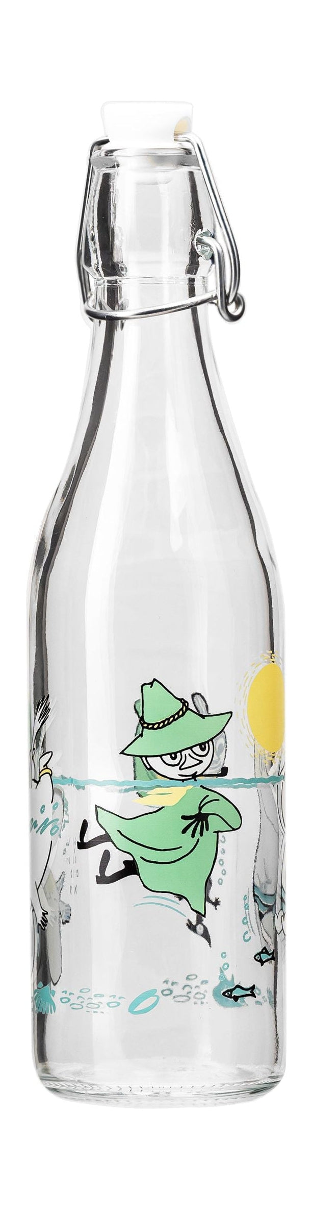 Muurla Moominglasflasche, Spaß im Wasser