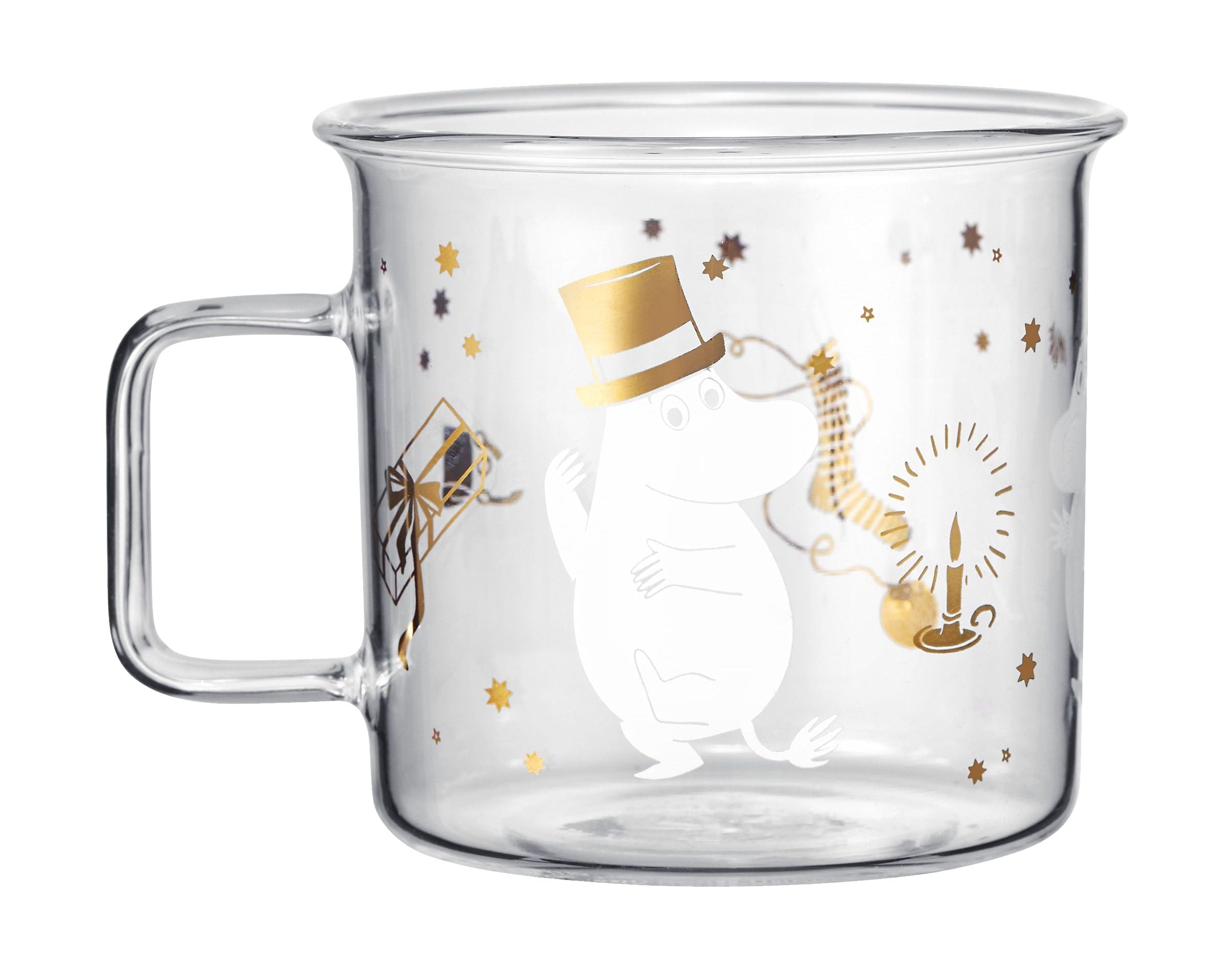 Muurla Moomin Glass Becher funkelnde Sterne