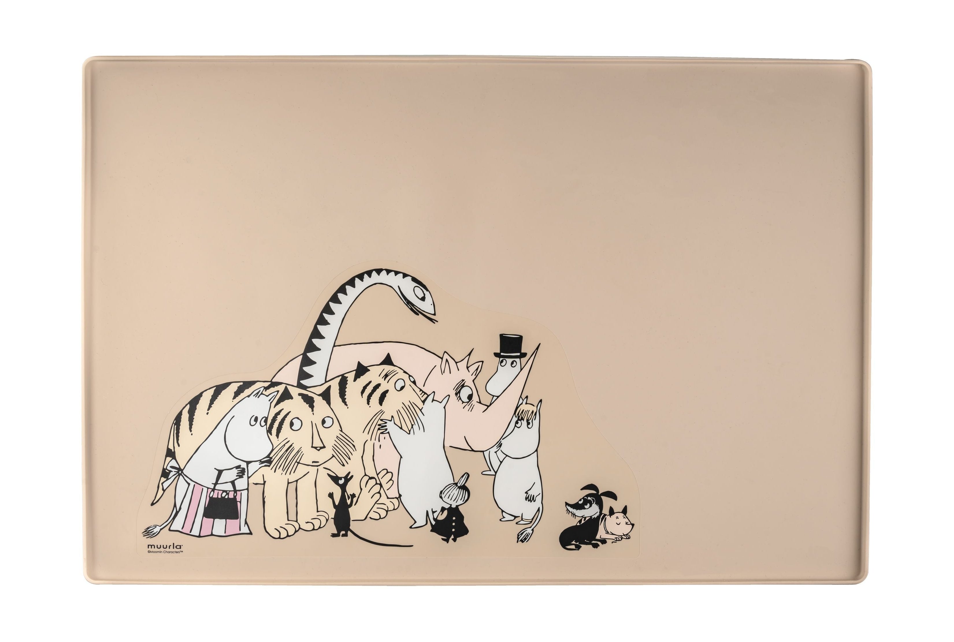 Muurla moomin kæledyr silikone mat, beige