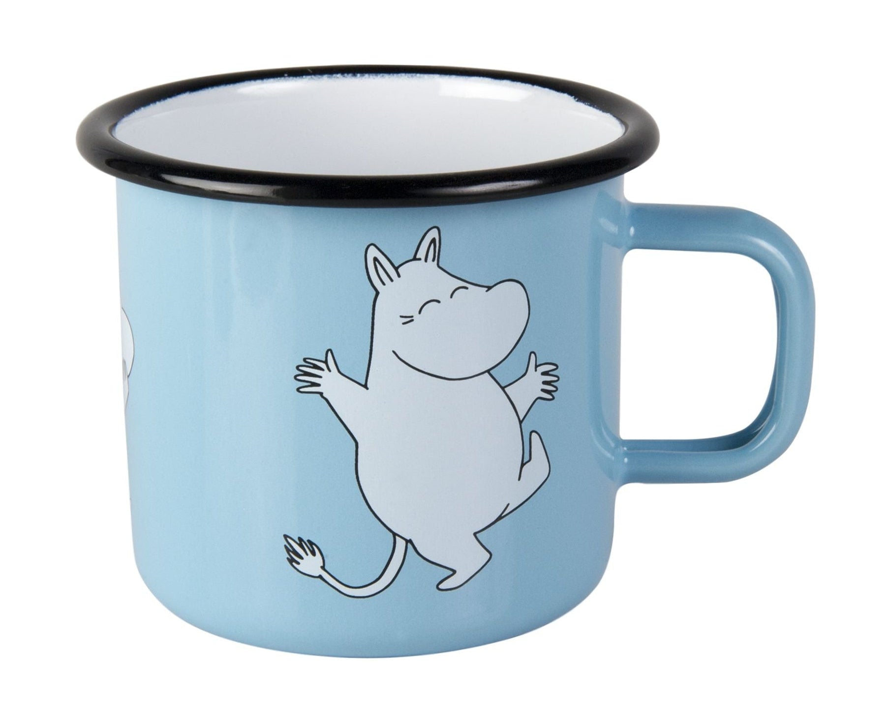 Muurla Moomin Retro Emaille Becher, Moomin, hellblau