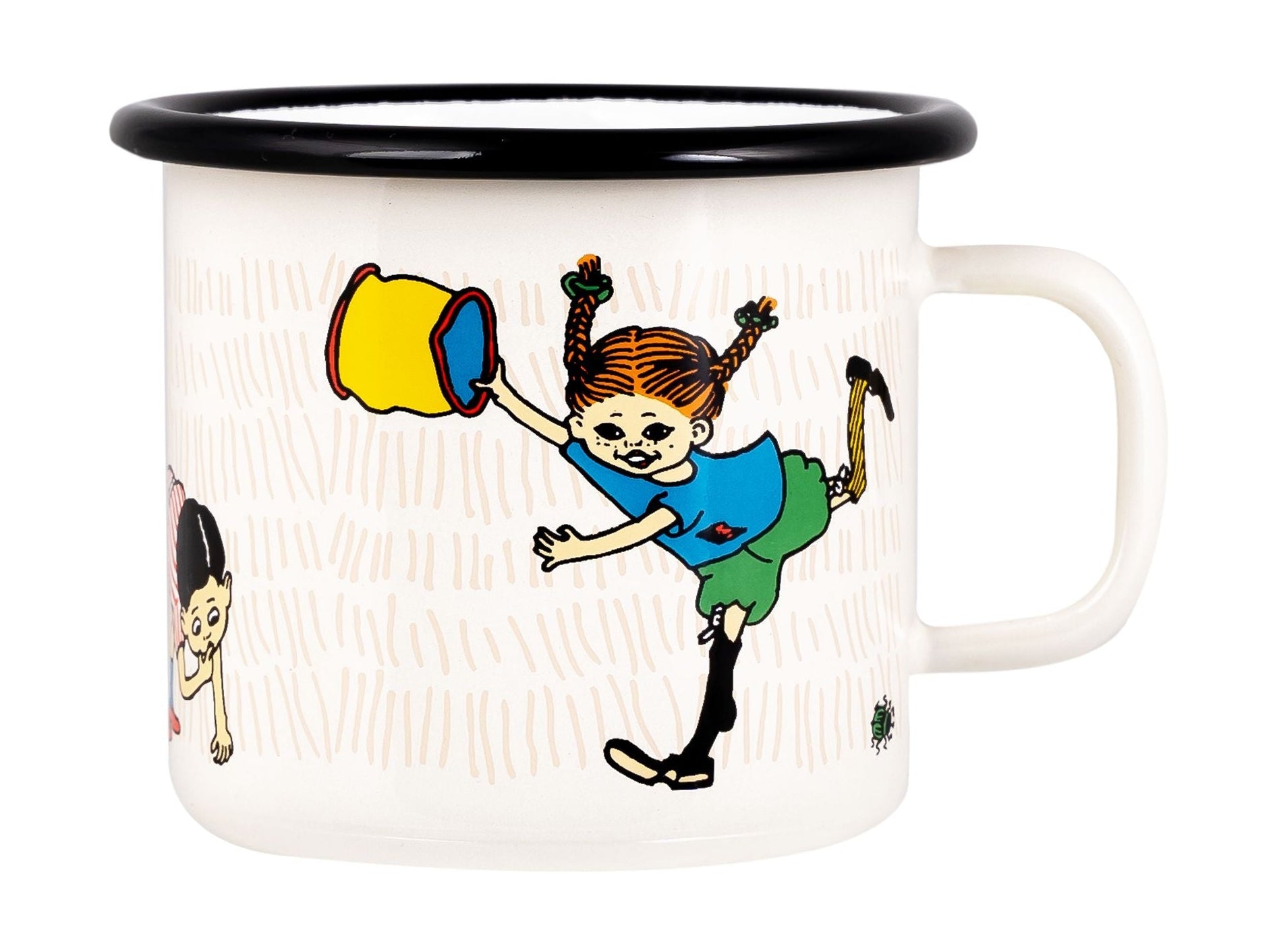 Muurla Pippi Taza de esmalte de larga duración, la caza de snirkle