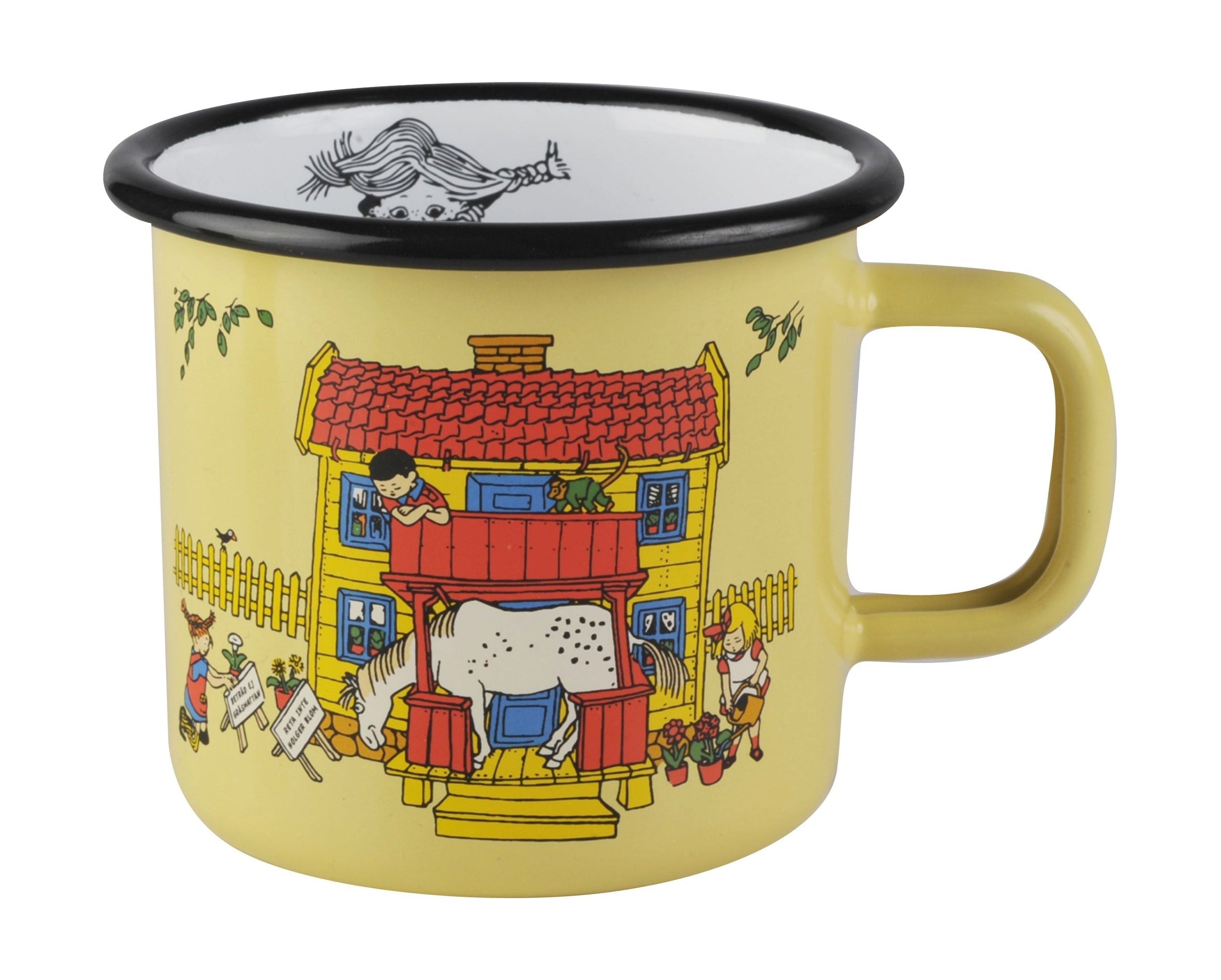 Muurla Pippi Taza de esmalte de larga duración, Villa Villakulla