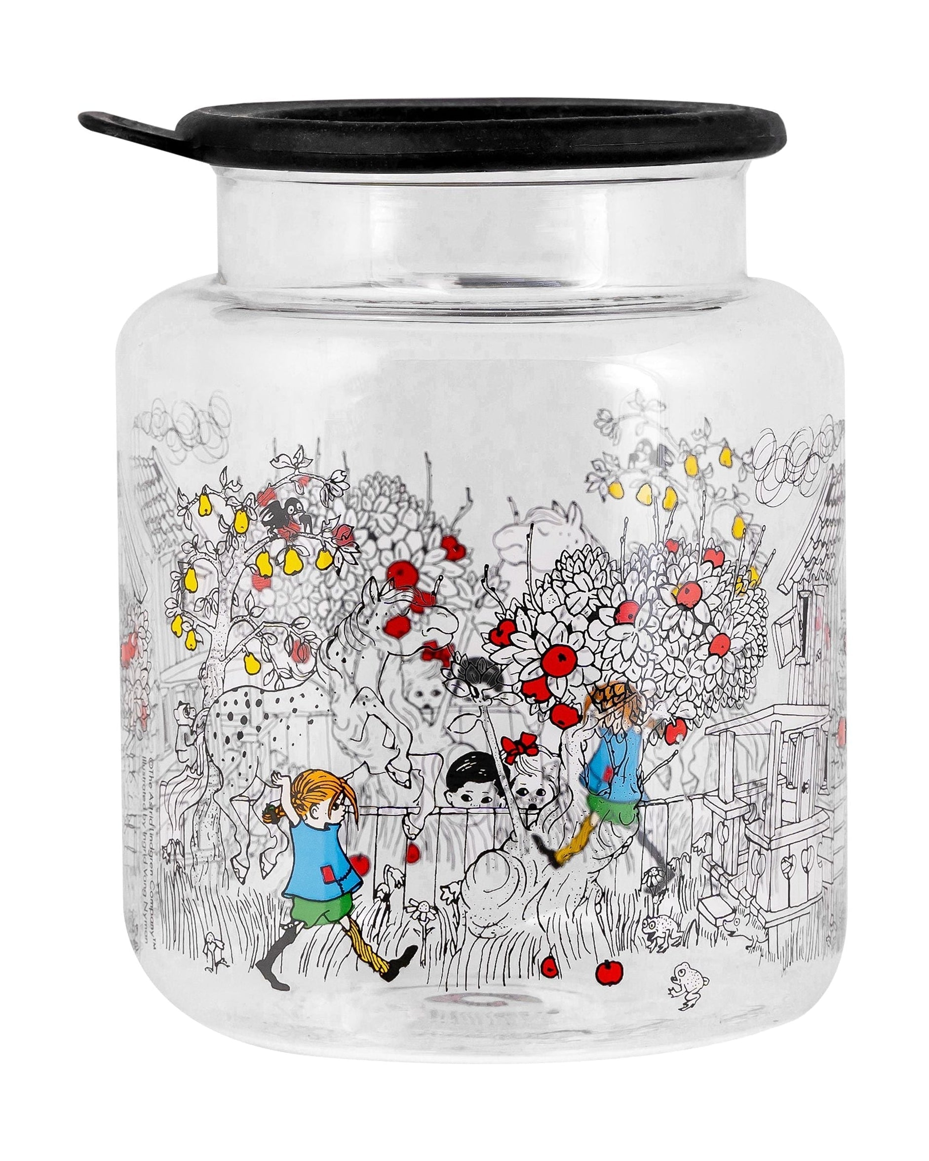 Muurla Pippi Longstocking Glass Jar With Silicone Lid