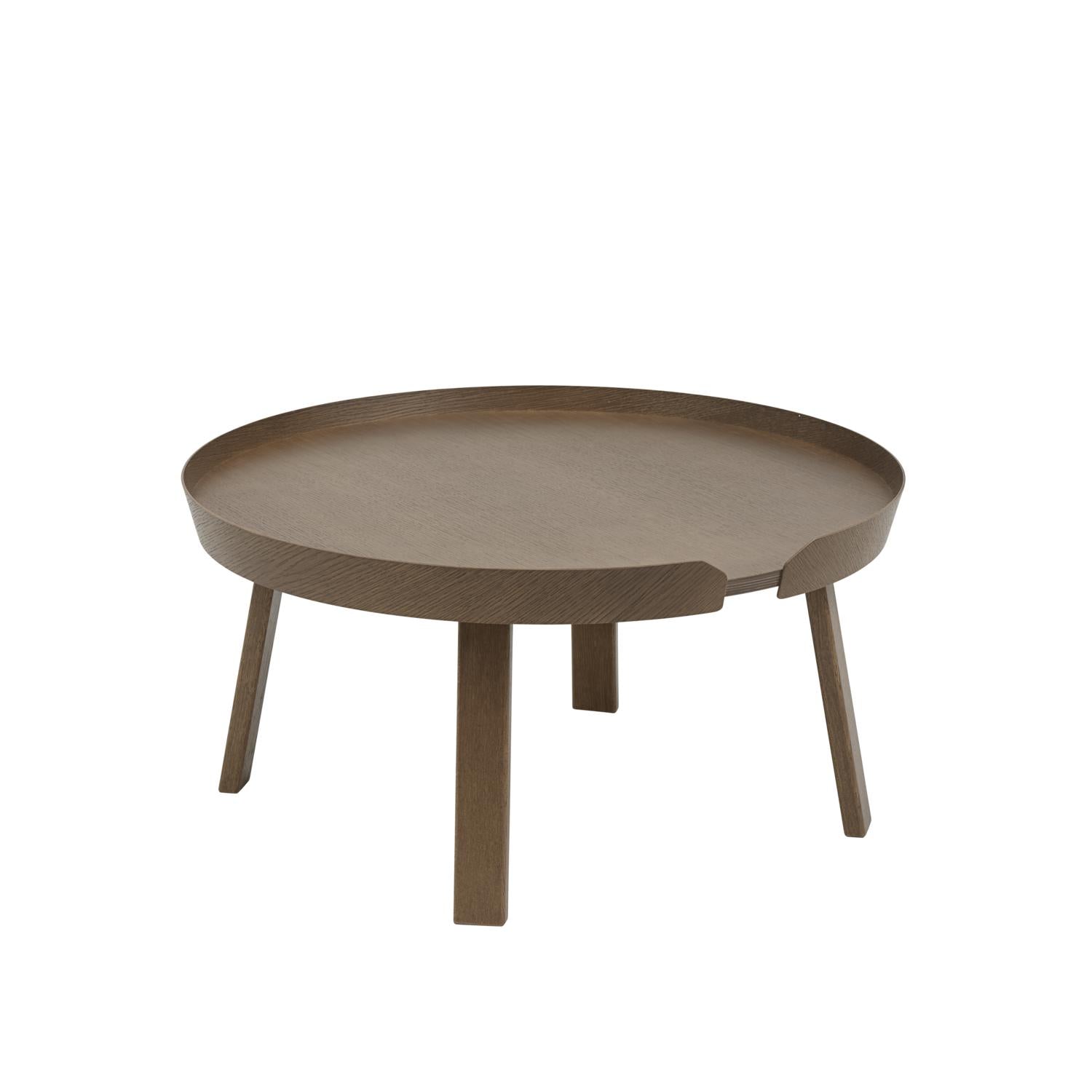 Muuto Around Coffee Table ø 72 Cm, Dark Brown Stained