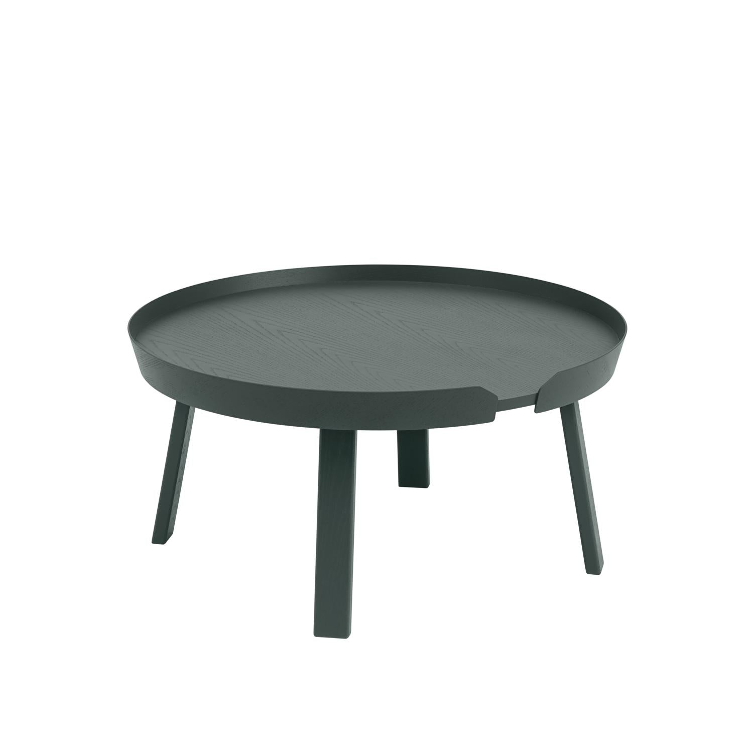 Muuto um Couchtisch Ø 72 cm, dunkelgrün