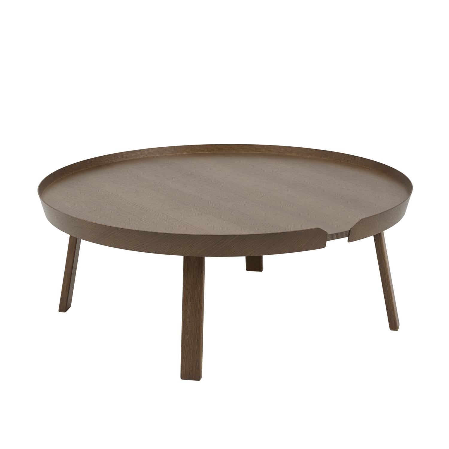 Muuto um Couchtisch Ø 95 cm, dunkelbrauner Bunt