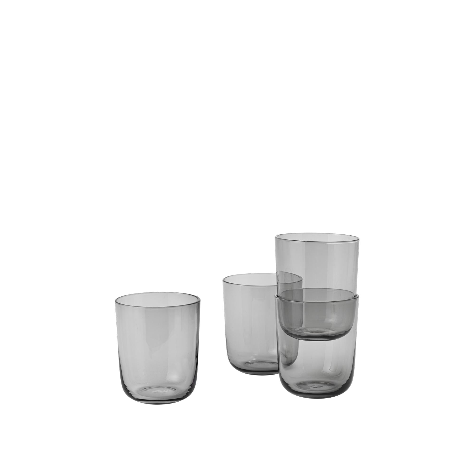 Muuto Corky Glass Set Large, Grey, 4 Pcs.