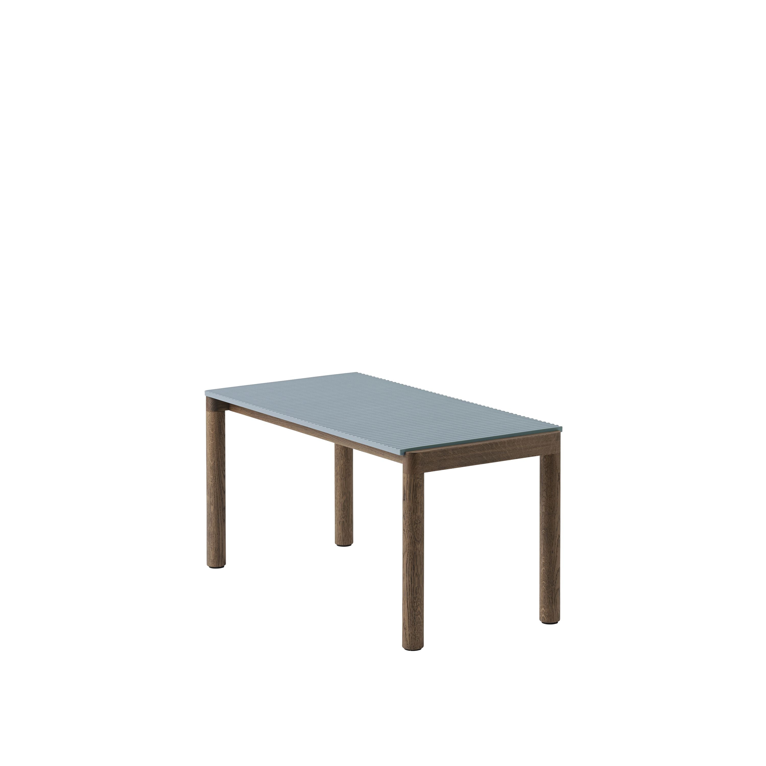 [product_category]-Muuto Couple Coffee Table 1 Wavy Light Blue/Dark Oiled Oak, 40 X 84 X 40 Cm-Muuto-5713295997546-50377-MUU-2