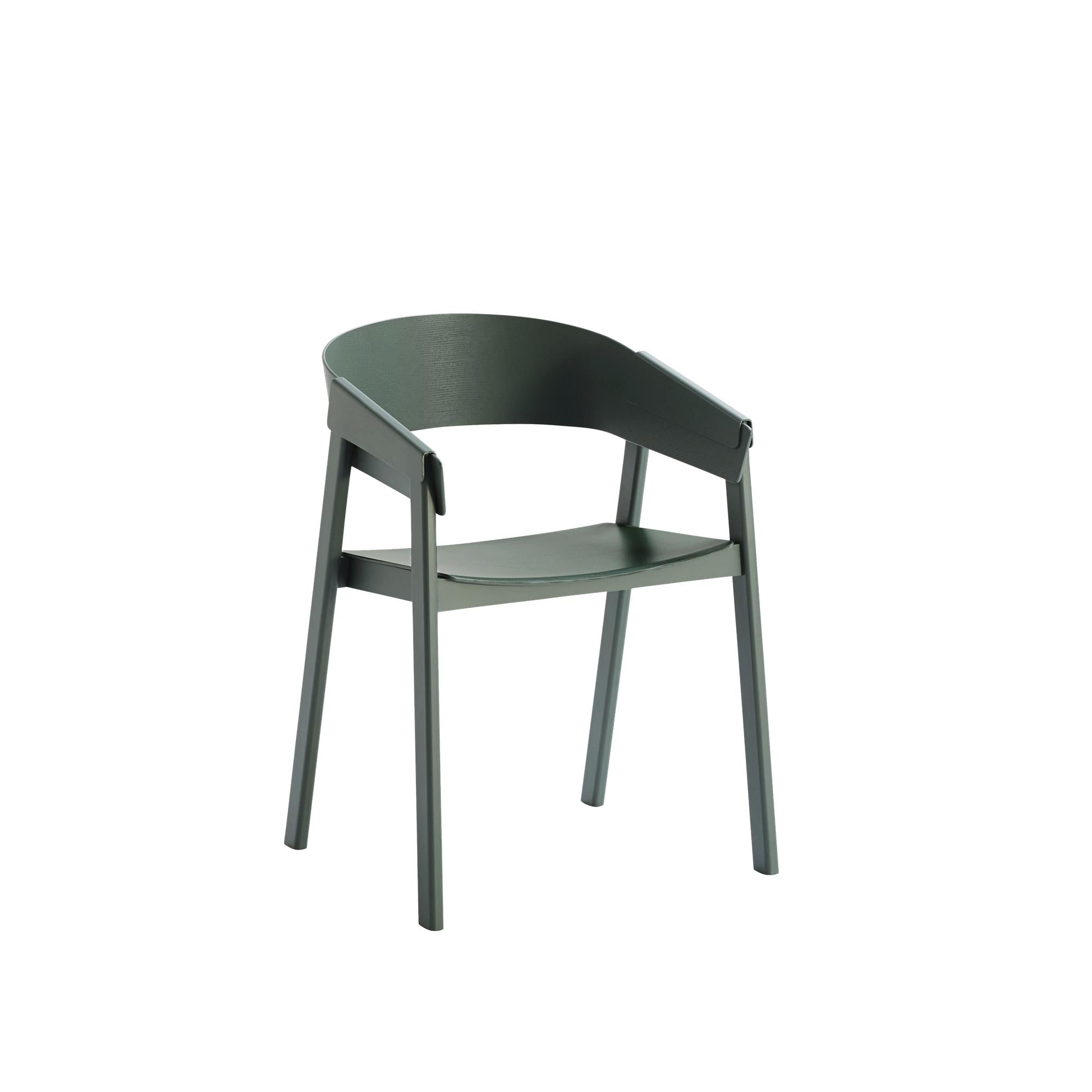 Muuto Cover Chair Oak Wood Seat, Green